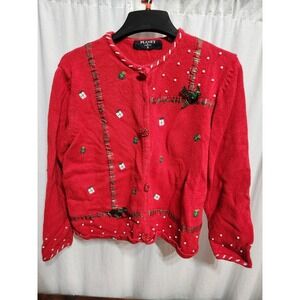 Planet & Company‎ Cardigan Sweater Red Presents